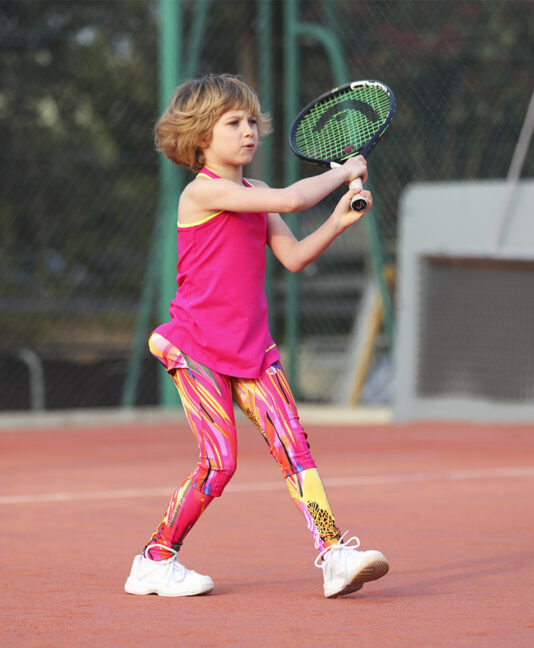 girls tennis leggings with ball pocket - Zoe Alexander