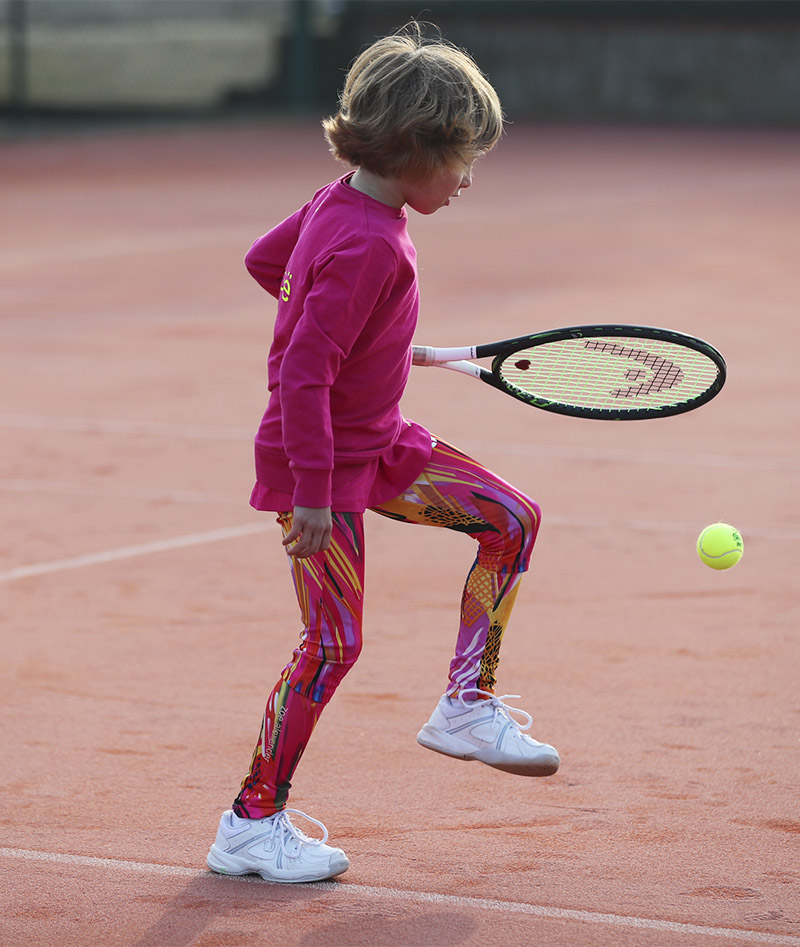 Girls Tennis Long Leggings Pink Simona - Zoe Alexander
