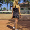 girls black tennis crossover skirt zoe alexander