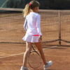 girls white long sleeve tennis top zoe alexander