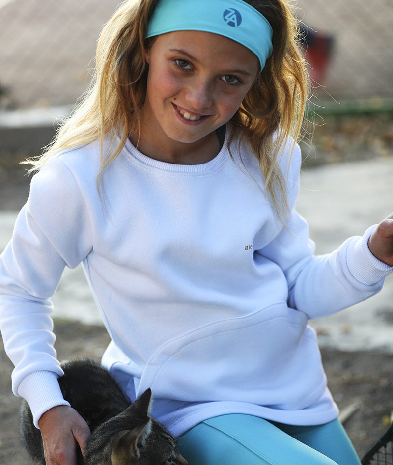 girls tennis polar fleece sweatshirt by zoe alexander