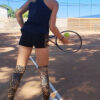 black leopard girls tennis shorts zoe alexander animal print