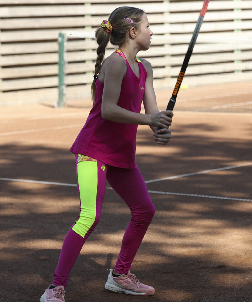 honey print girls tennis capri cropped leggings zoe alexander