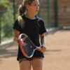 black raglan cotton tee shirt girls tennis by zoe alexander