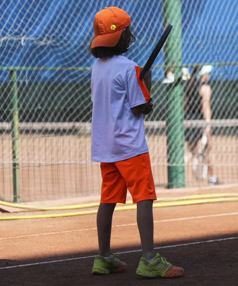holger boys tennis outfit white with neon orange zoe alexander