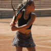 girls tennis skirt with ball shorts lynx animal print zoe alexander