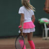 raglan tee and white layered tennis skirt for girls celine zoe alexander