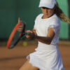 white crossover girls tennis skirt by zoe alexander