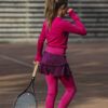 girls layered tennis skirt plisse in fuchsia by zoe alexander