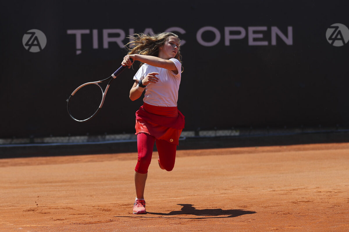 layered red girls tennis skirt zoe alexander