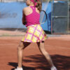 honey print pink girls tennis skirt zoe alexander
