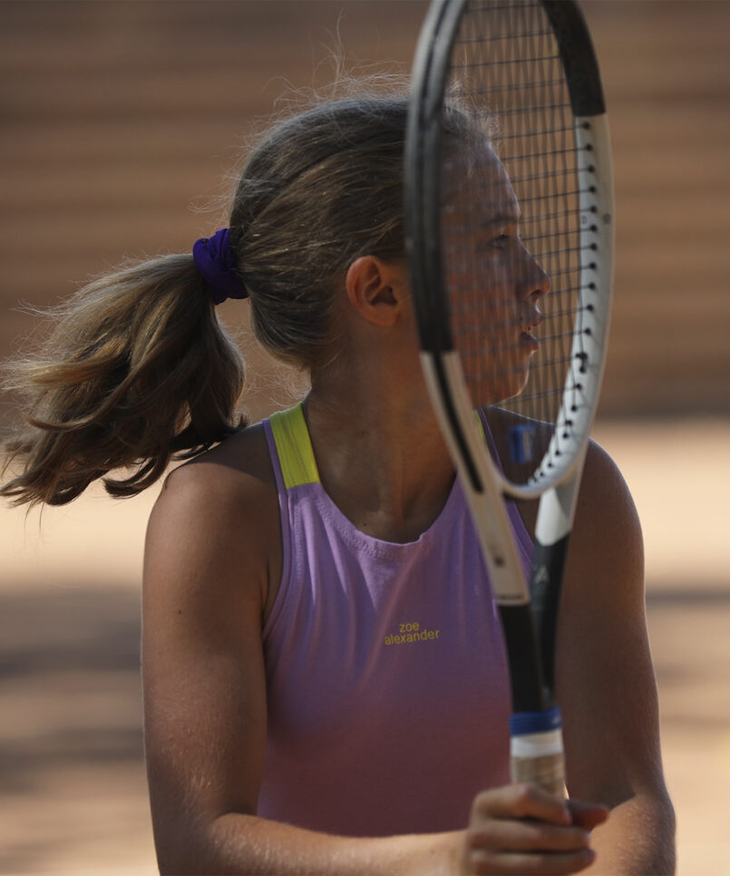 girls tennis dress sorana in lavender and yellow by zoe alexander