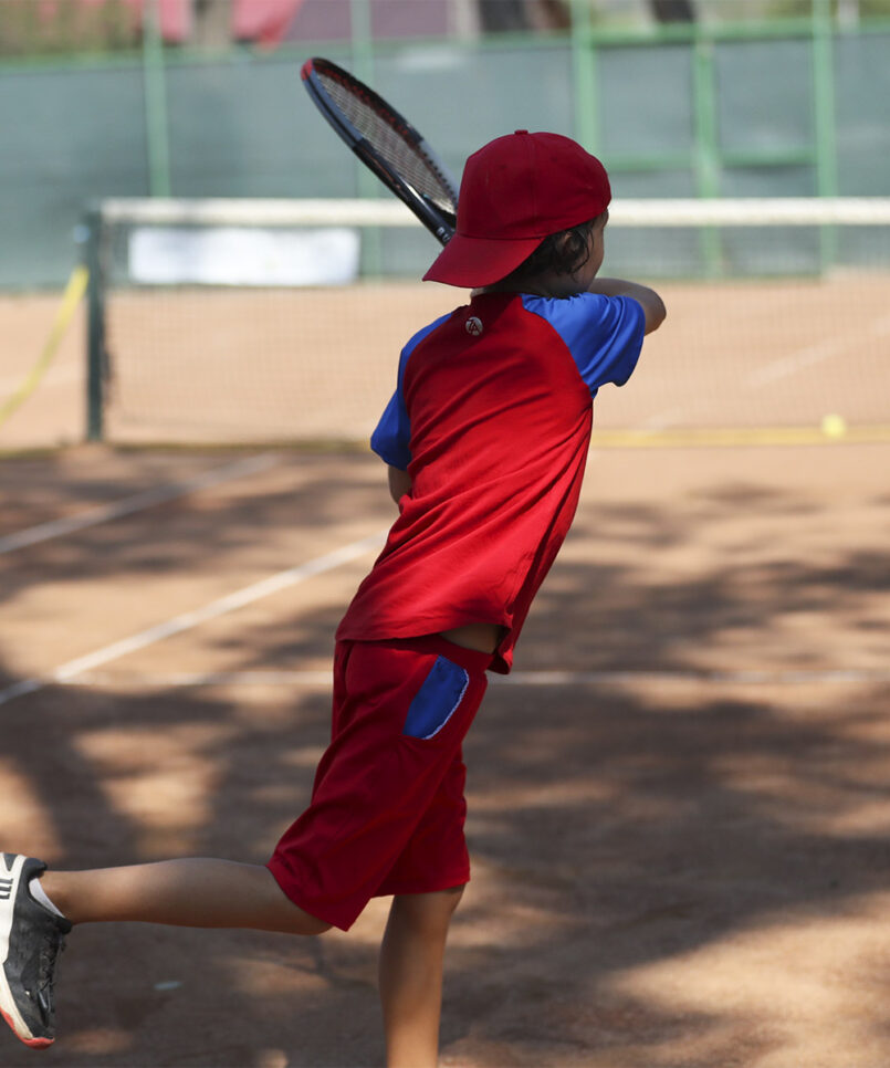 ugo red blue boys tennis outfit zoe alexander