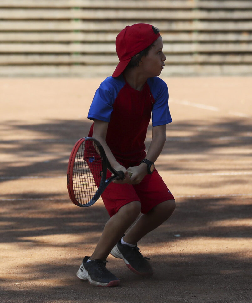 ugo red blue boys tennis outfit zoe alexander