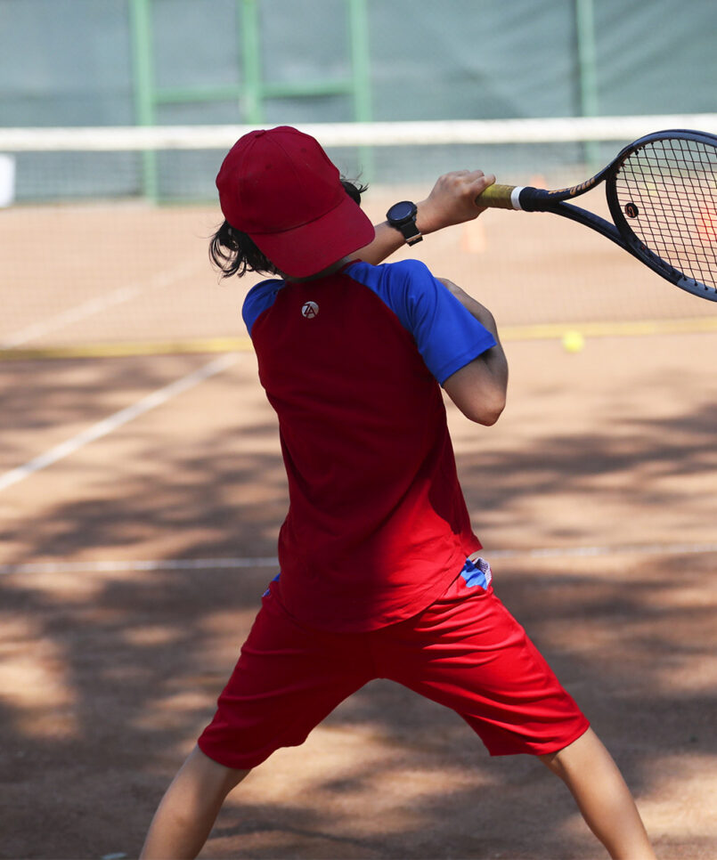 ugo red blue boys tennis outfit zoe alexander