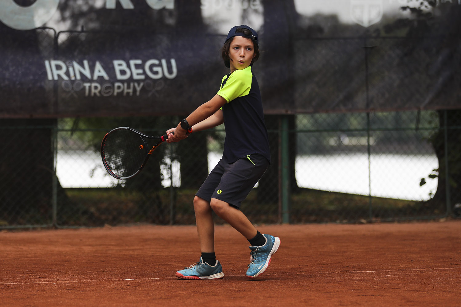 leon boys tennis outfit navy and neon yellow by zoe alexander